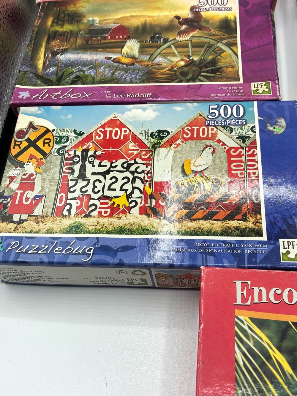 Lot of 7 Sealed 500 504 Piece Jigsaw Puzzles Encore Puzzlebug Artbox - Picture 4 of 16